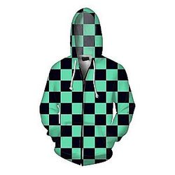 Kimetsu no Yaiba Hoodie Zip Up  Tanjiro Kamado Official Merchandise