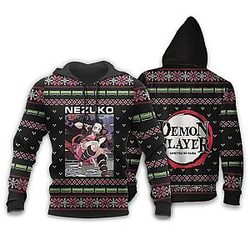 Demon Slayer Hoodie Shop - Nezuko Kamado Ugly Christmas Hoodie