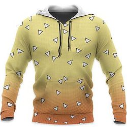Demon Slayer Hoodie Shop - Zenitsu Agatsuma 3D Uniform Hoodie
