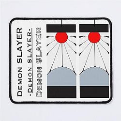 Demon Slayer Hanafuda Earing in Pair Fan Art Mouse Pad