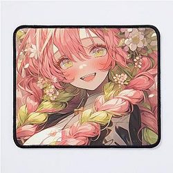 Mitsuri Kanroji Blossom Heart Pillar Mouse Pad
