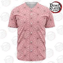Demon Slayer Shop - Nezuko Kamado Classic Baseball Jersey Kimetsu no Yaiba Merch