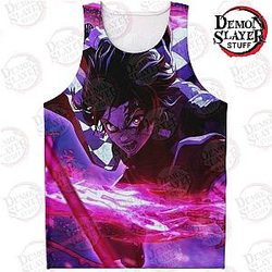 Demon Slayer Shop -  Kamado Tanjiro Night Tank Top Kimetsu no Yaiba Merch