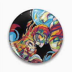 Rengoku x Akaza Demon Slayer Pin