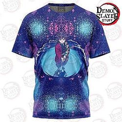 Demon Slayer Shop - Stained Water Giyuu  T-Shirt Kimetsu no Yaiba Merch