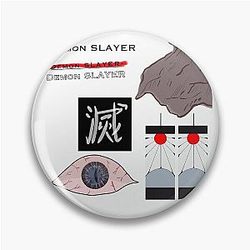 Demon Slayer sticker fan art theme pin