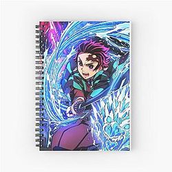 Tanjiro Kamado Water Breath Form Demon Slayer Anime Spiral Notebook