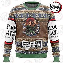 Demon Slayer Shop -  Tanjiro Premium Ugly Christmas Sweater Kimetsu no Yaiba Merch