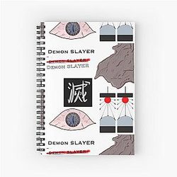 Demon Slayer Sticker Fan Art Season One Theme Spiral Notebook