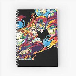 Rengoku x Akaza Demon Slayer Pop Art Spiral Notebook