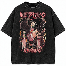 Nezuko Kamado Vintage PTTT1105 Washed  Demon Slayer T-Shirts