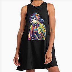 Giyu Tomioka Demon Slayer Pop Art A-Line Dress