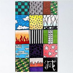 Demon Slayer Pattern Poster