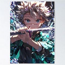 Sanemi Shinazugawa Demon Slayer Anime Wind Hashira Powerful Poster