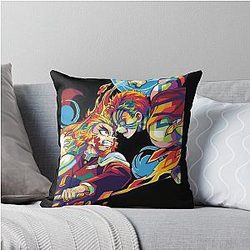 Demon Slayer Rengoku x Akaza Pop Art Throw Pillow