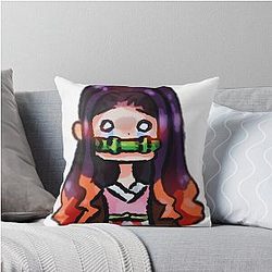 cute chibi Nezuko ~ demon slayer throw pillow