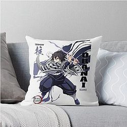 Demon Slayer Infinity Castle Obanai Serpent Hashira Motion Throw Pillow
