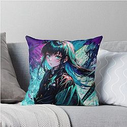 Muichiro Tokito Anime Demon Slayer Cosmic Throw Pillow