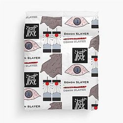 Demon Slayer Sticker Fan Art Duvet Cover Season One Theme