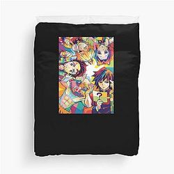 Demon Slayer Colorful Pop Art Duvet Cover