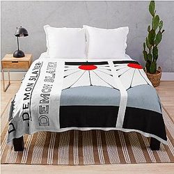 Demon Slayer Hanafuda Earring in Pair Fan Art Throw Blanket