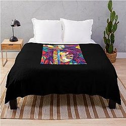 Demon Slayer Kokushibo Warp Art Throw Blanket