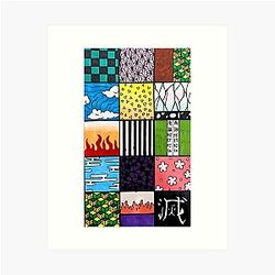 Demon Slayer Pattern Art Print