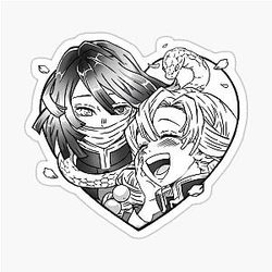 Demon Slayer Mitsuri and Iguro Sticker