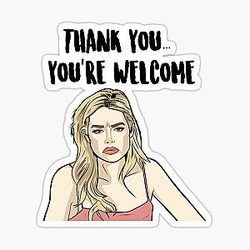Thank You You're Welcome Denise Richards The Real Housewives of Beverly Hills Sticker