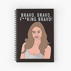 Denise Richards - Bravo (White text) Spiral Notebook