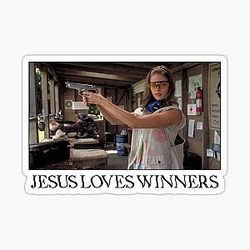 Jesus Loves Winners Denise Richards Drop Dead Gorgeous 1999 Sticker
