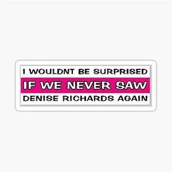 I Wouldn't Be Surprised if We Never Saw Denise Richards Again Sticker Magnet