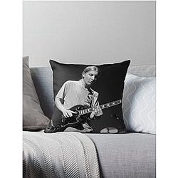 Derek Trucks BW Photograph Throw Pillow