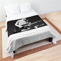 Derek Trucks BW Photograph Comforter