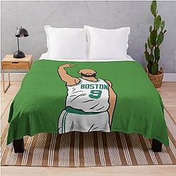 Derrick White 3 Point Celebration Throw Blanket