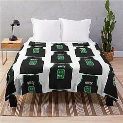 Derrick White Jersey Throw Blanket