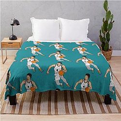 Derrick White - San Antonio Basketball Throw Blanket