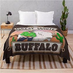 The Great White Buffalo Boston Throw Blanket