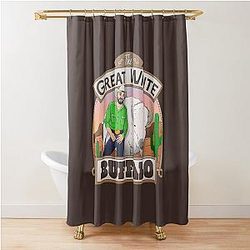 The Great White Buffalo Derrick White Boston Shower Curtain