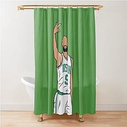 Derrick White 3 Point Celebration Shower Curtain