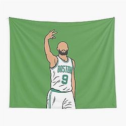 Derrick White 3 Point Celebration Tapestry