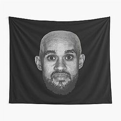 Bald Beauty Derrick White Vintage Face Tapestry