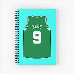 Derrick White Jersey Spiral Notebook