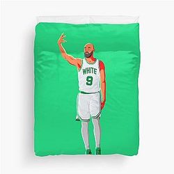 Derrick White - Boston Celtics Basketball Duvet Cover