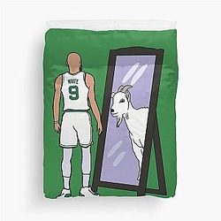 Derrick White Mirror GOAT Duvet Cover