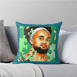 Derrick White Throw Pillow