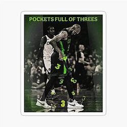 Derrick White Pockets Full of Three Sticker