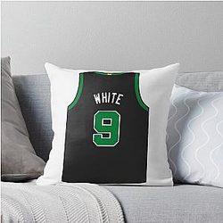 Derrick White Jersey Throw Pillow