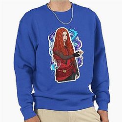 Red Time Traveler Descendants: The Rise of Red Chrono Crystal Design Pullover Sweatshirt