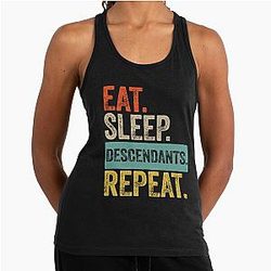 Eat sleep descendants Racerback Tank Top